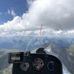 Flugwegposition um 10:18:29: Aufgenommen in der Nähe von Gemeinde Tweng, Tweng, Österreich in 2668 Meter